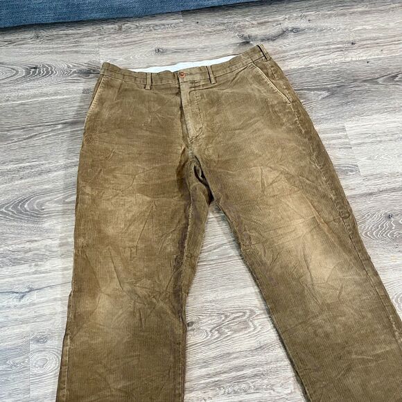 Polo Ralph Lauren Pants Mens 36X32 Brown Corduroy Stretch Classic Fit Preppy - Picture 3 of 13